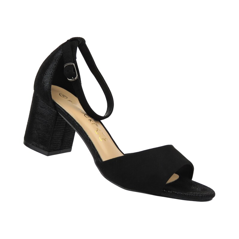 Elegantní dámské sandály na sloupku Potocki 26-20339, černé – styl a 115566226