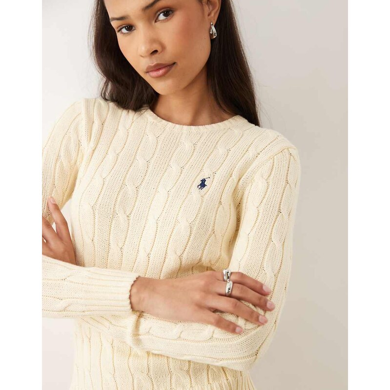 Polo Ralph Lauren longsleeve pullover in cream-White