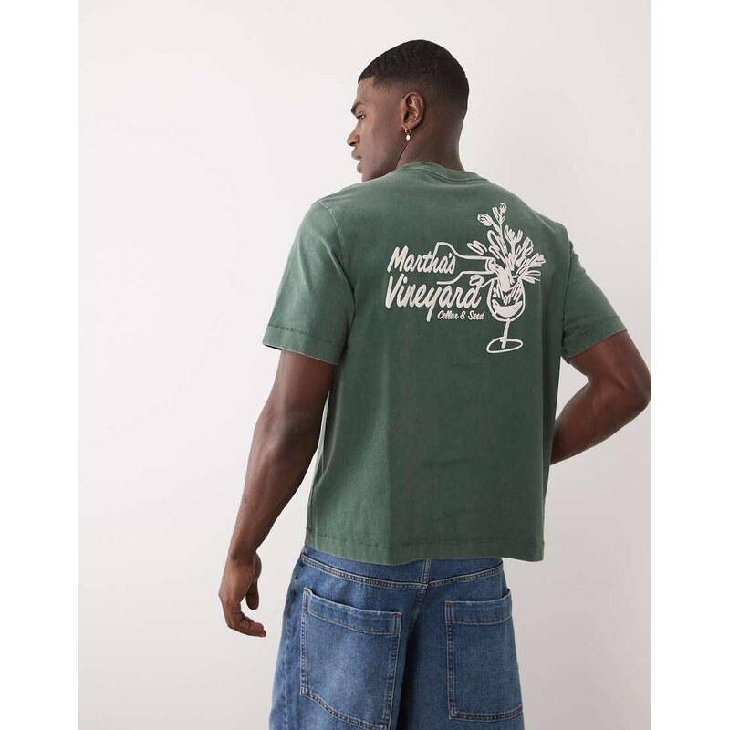 Abercrombie & Fitch destination graphic t-shirt in green