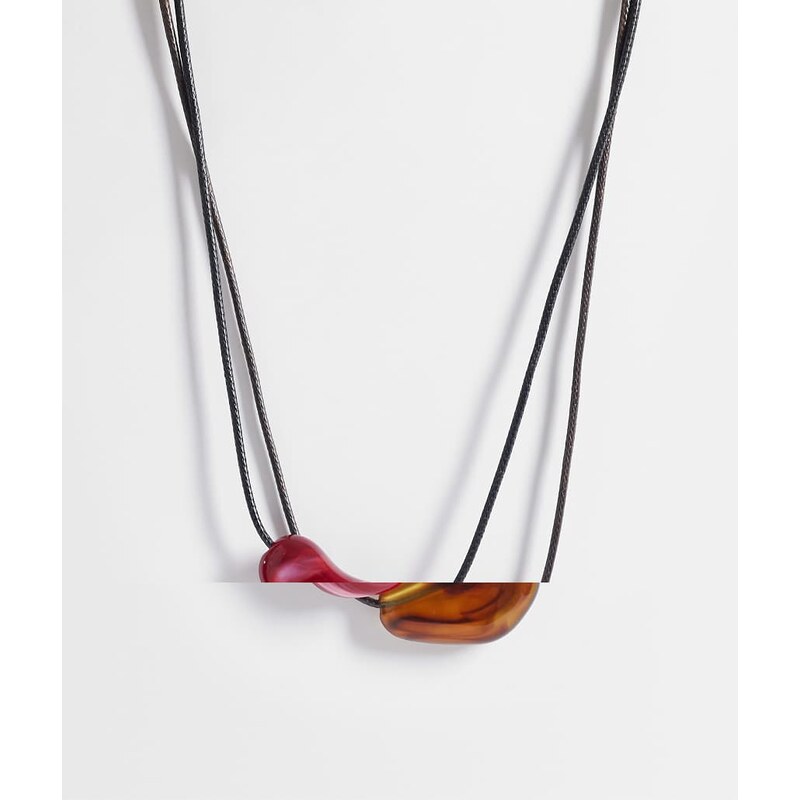 Accessorize 2 pack pebble cord necklace in brown 115052348