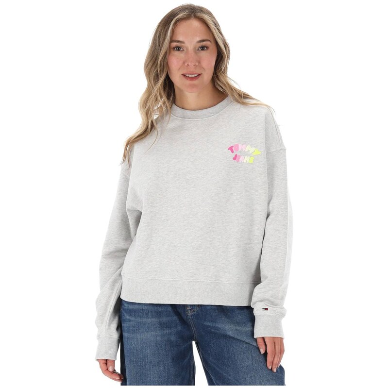Tommy Jeans dámská šedá mikina