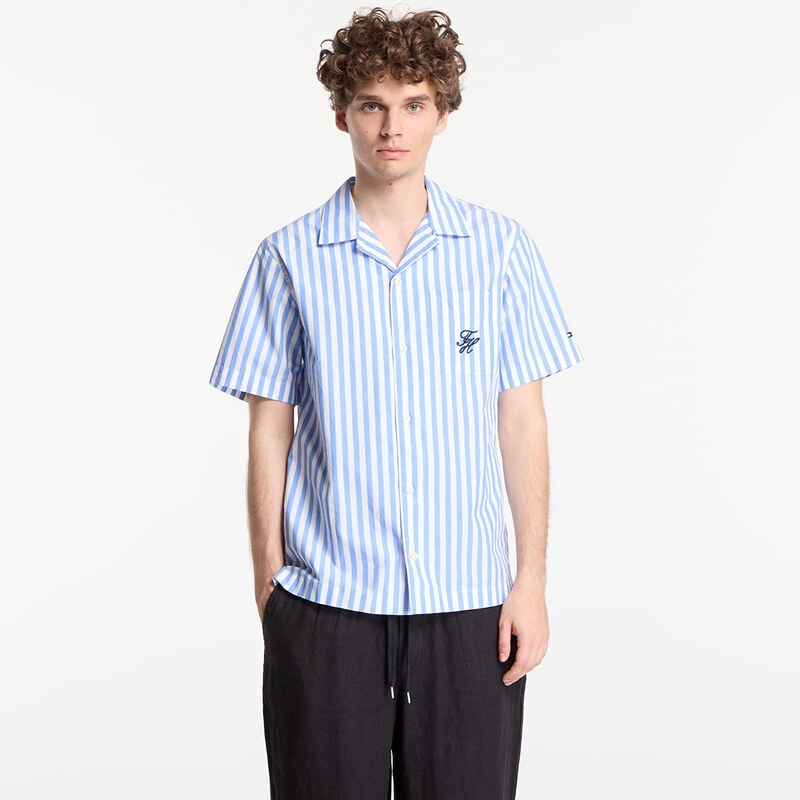 Košile Tommy Hilfiger Regular Fit Paper Touch Short Sleeve Shirt
