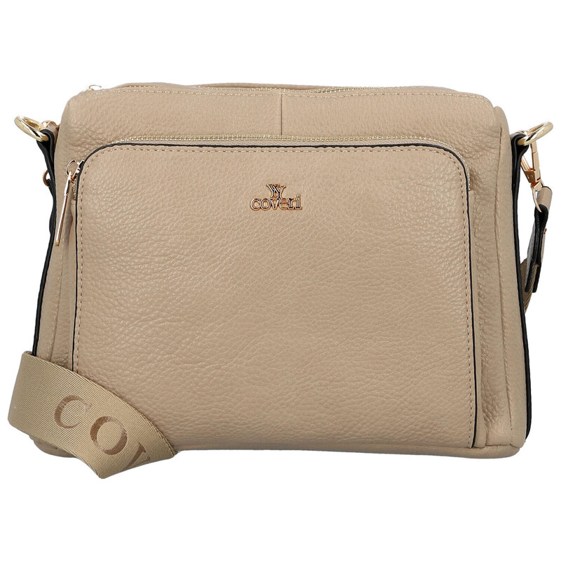 Coveri Trendy dámská koženková crossbody kabelka Chiara, tmavě