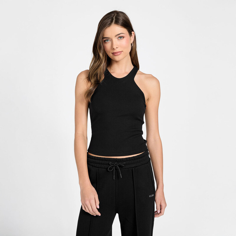 Dámské Tílko GUESS NAT RIB BRA TANK V6RP09KD932-JBLK – Černá