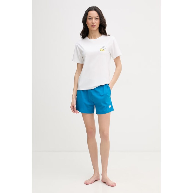 HUGO šortky dámské s bavlnou SIGNATURE_SHORT