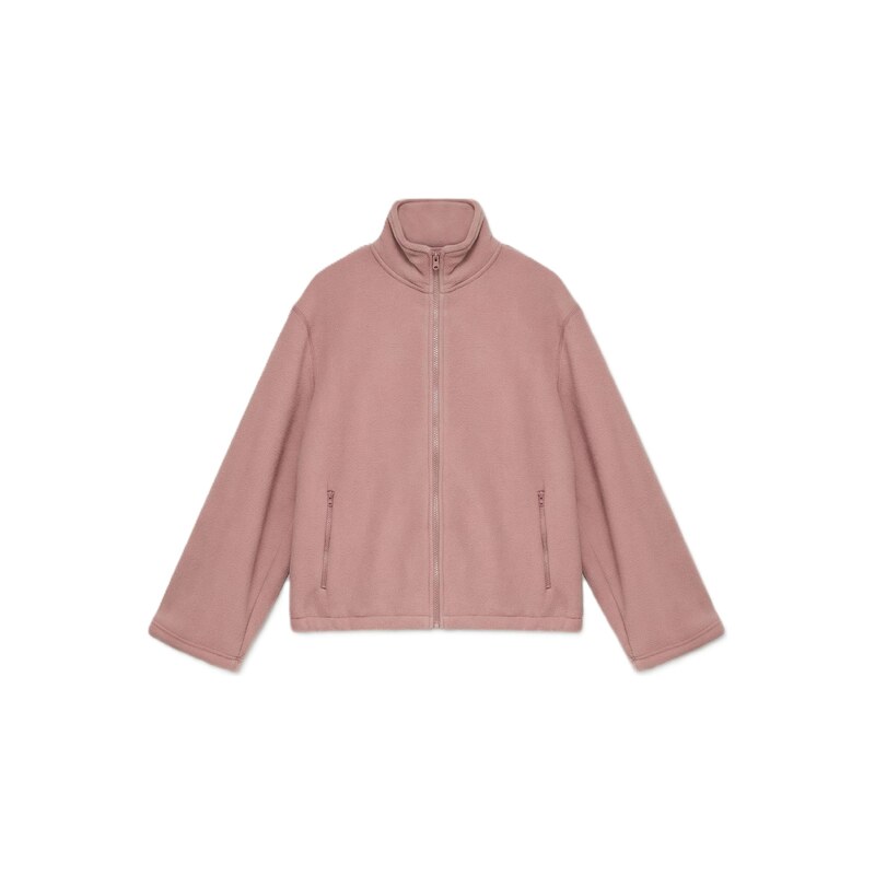 VERO MODA Fleecová mikina VMJANNIE starorůžová 114301523