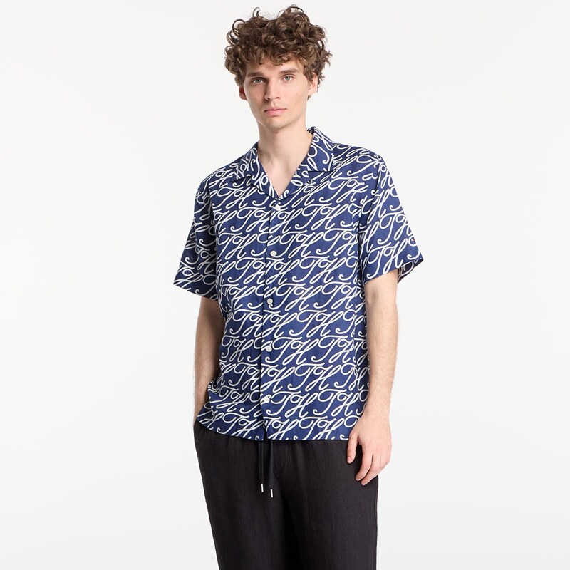 Košile Tommy Hilfiger Regular Fit Pure Linen Short Sleeve Shirt