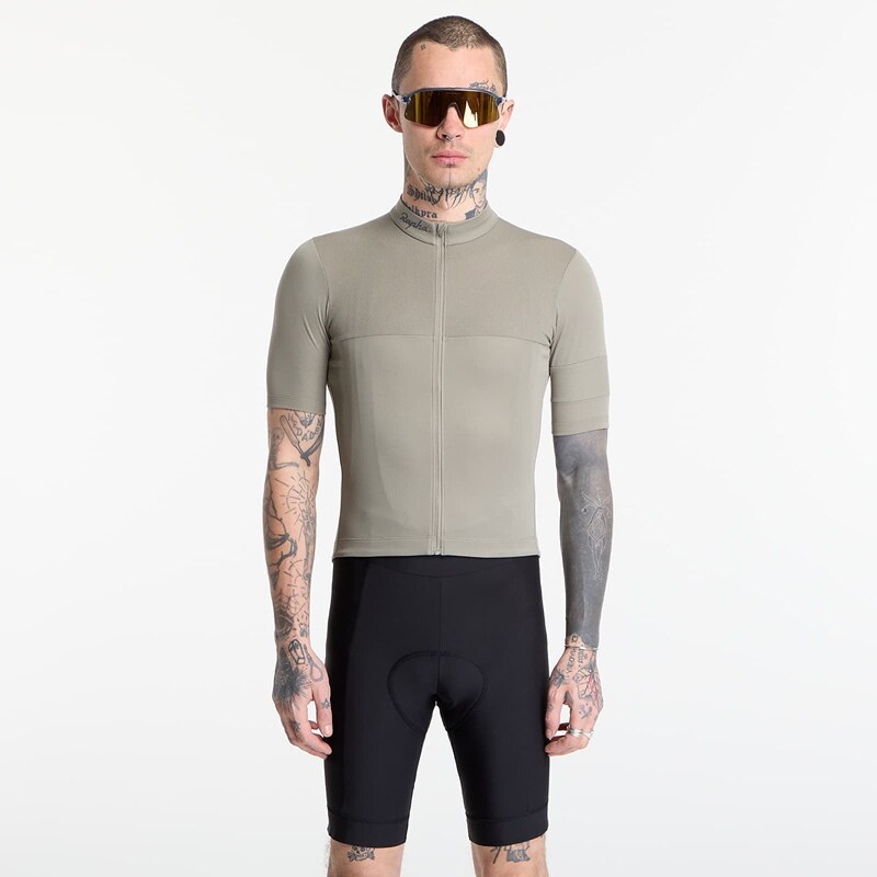 Tričko Rapha Mens Brevet Element Jersey Khaki/ Black M