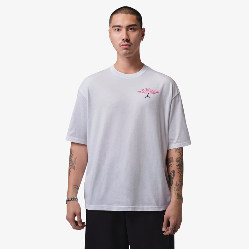 Tričko Jordan Flight Mens T-Shirt White/ Black XS