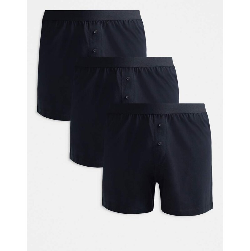 ASOS DESIGN 3 pack boxers in black 115057832