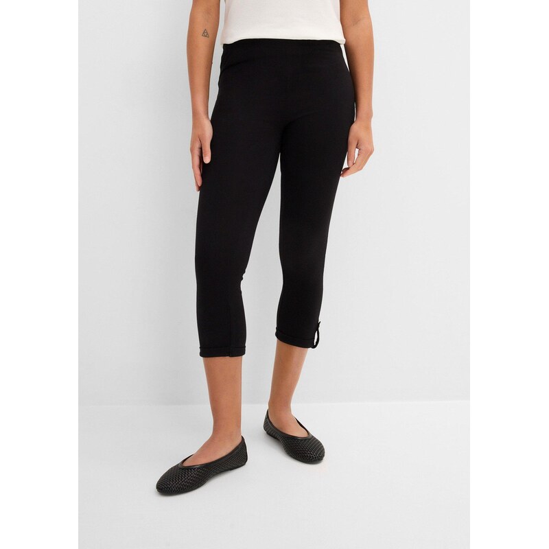 bonprix 3/4 capri legíny černá Žena 58506521
