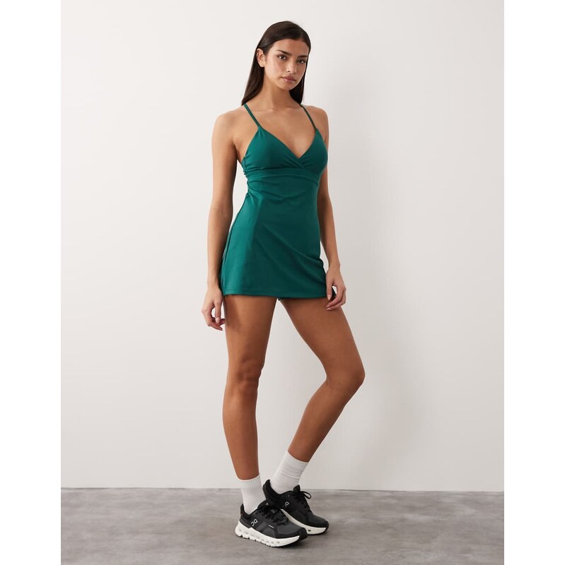 4505 active tennis dress with under short and adjustable straps in 115059142