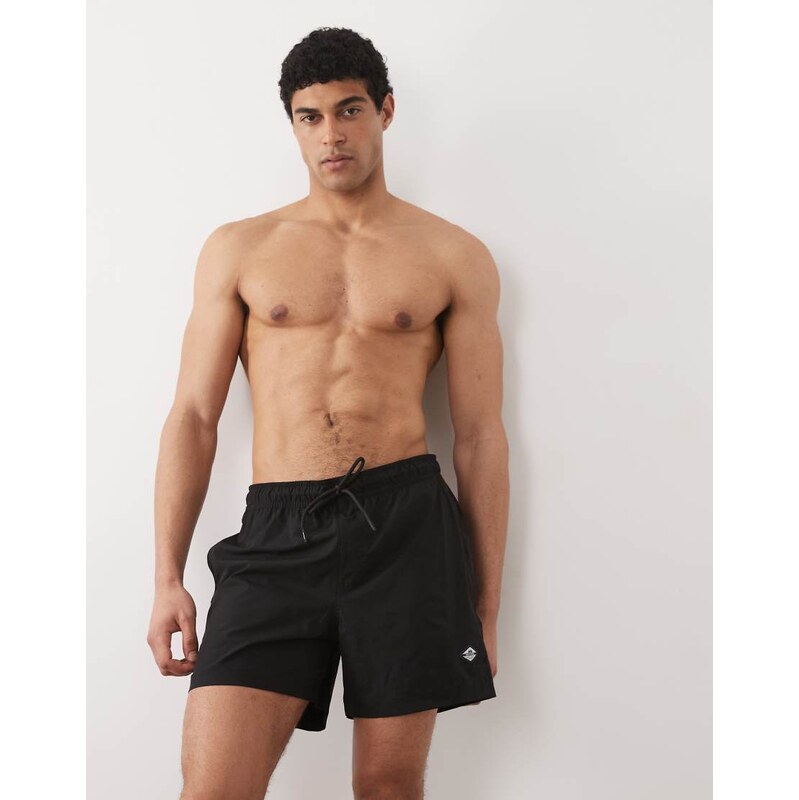 Jack & Jones logo swimshorts in black