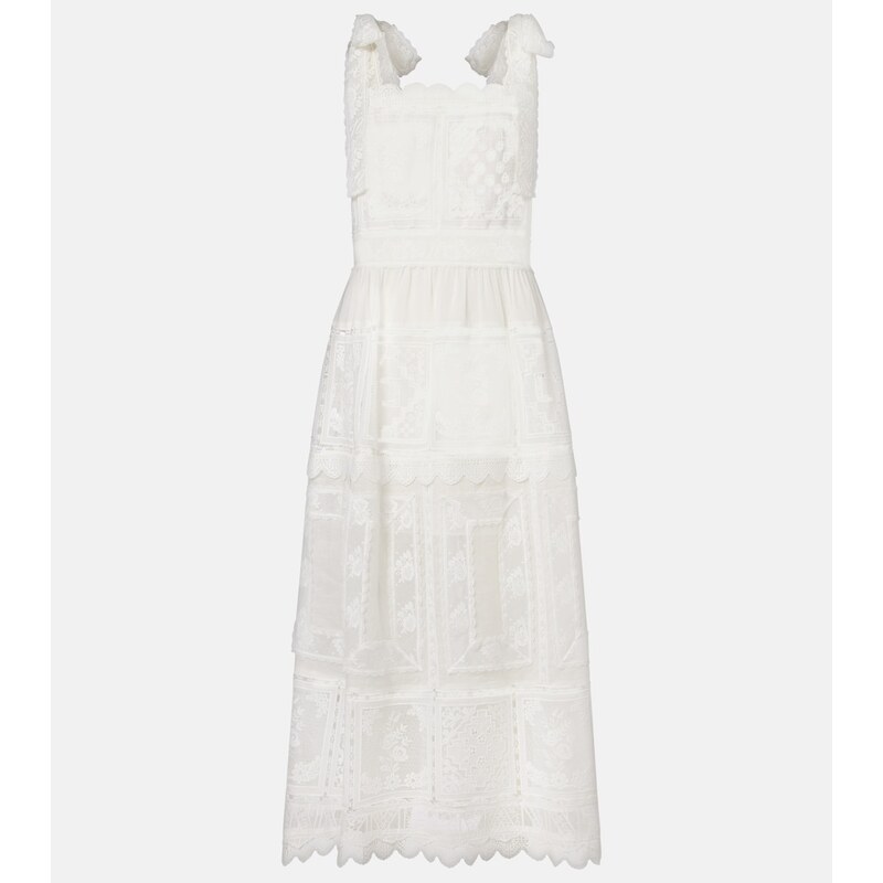 Zimmermann Aster lace-trimmed midi dress