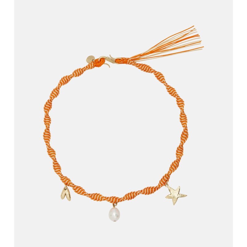 Alémais Calypso macramé charm necklace
