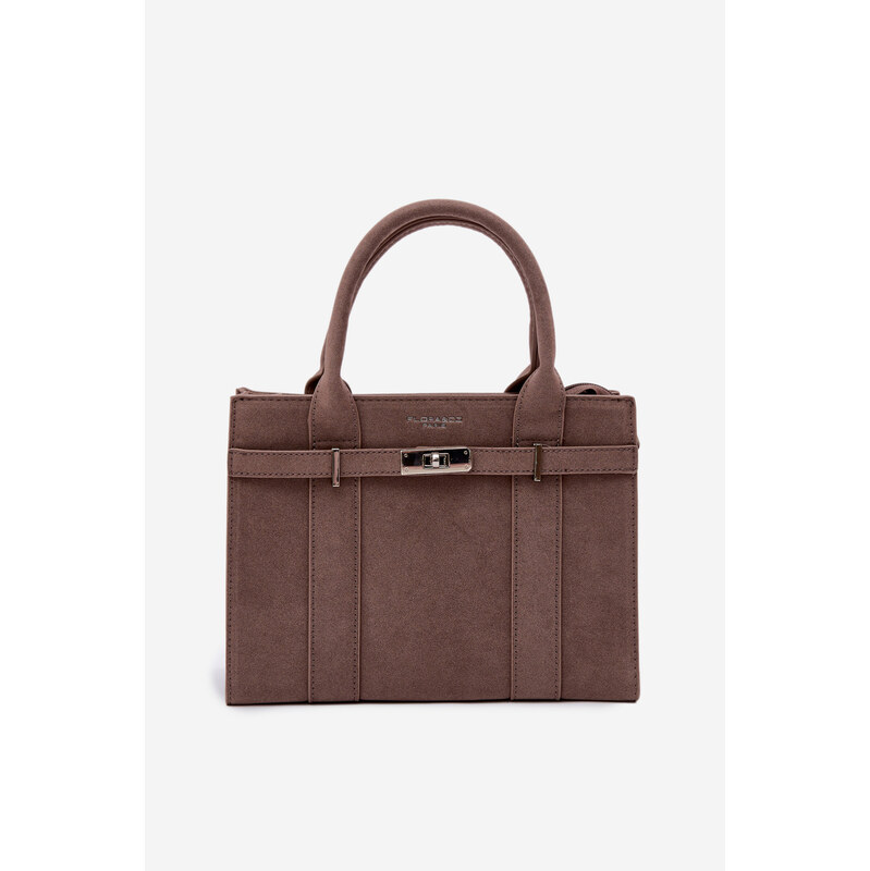 Flora&Co Boxová kabelka, béžová eko semiš
