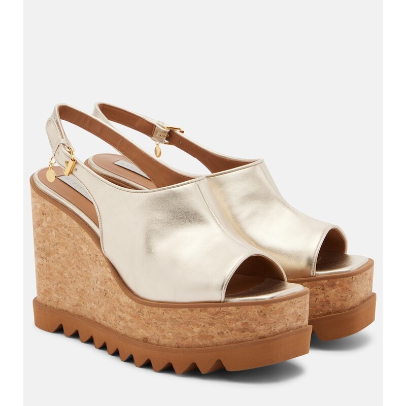 Stella McCartney Sneak-Elyse sandály v barvě Pale Gold
