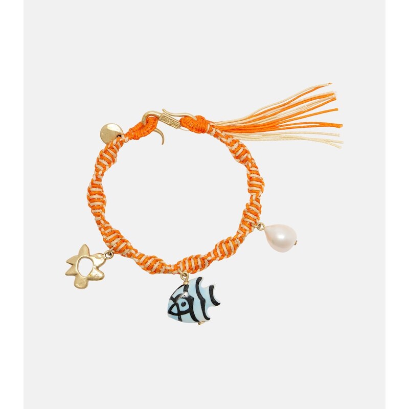 Alémais Calypso macramé charm bracelet