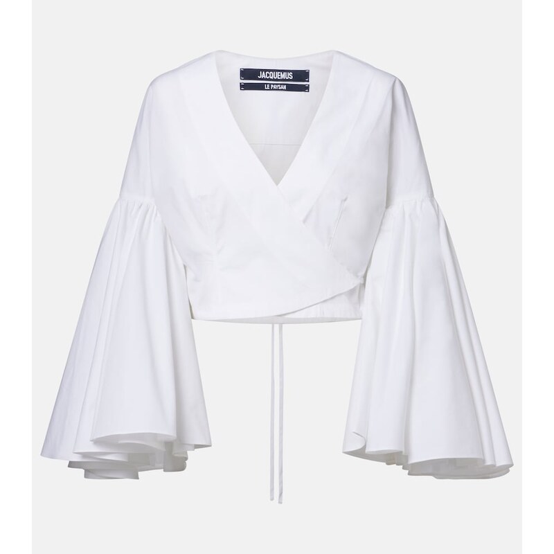 Jacquemus Paysan cotton poplin wrap top