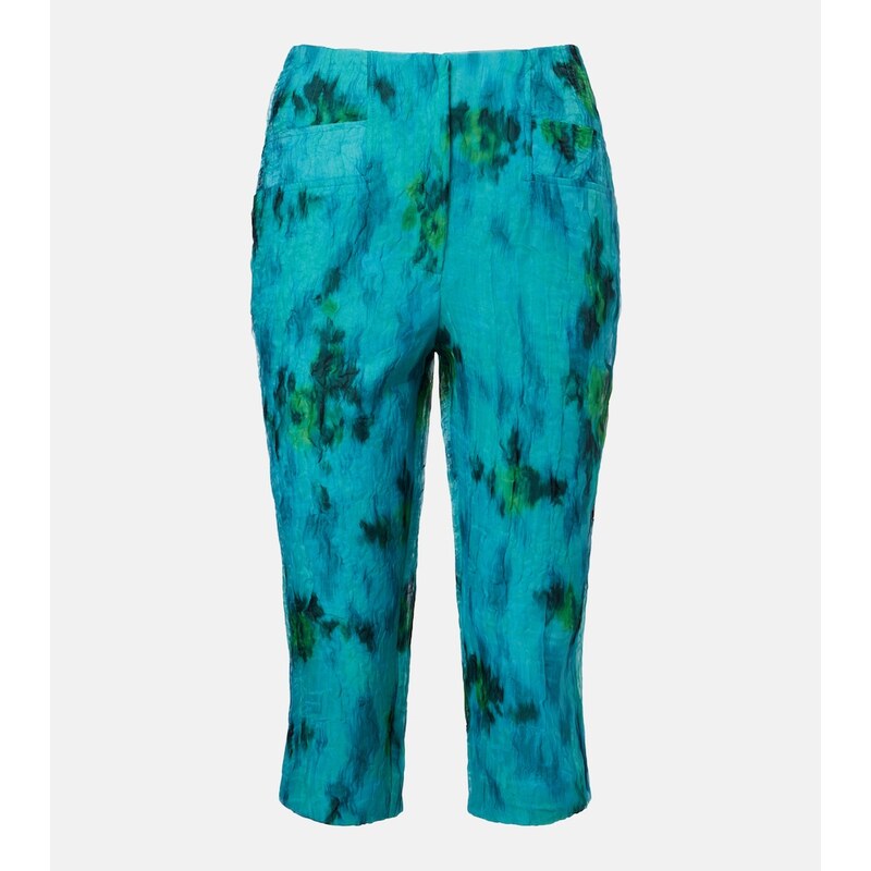 Ganni Printed capri pants