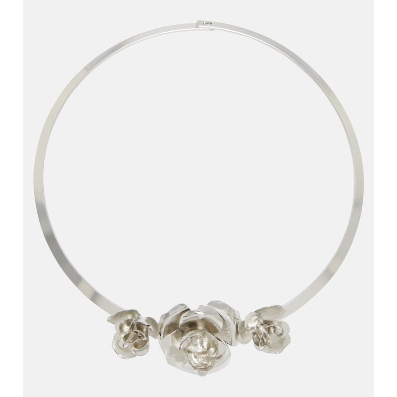 Jennifer Behr Rosalba floral-appliquÃ necklace