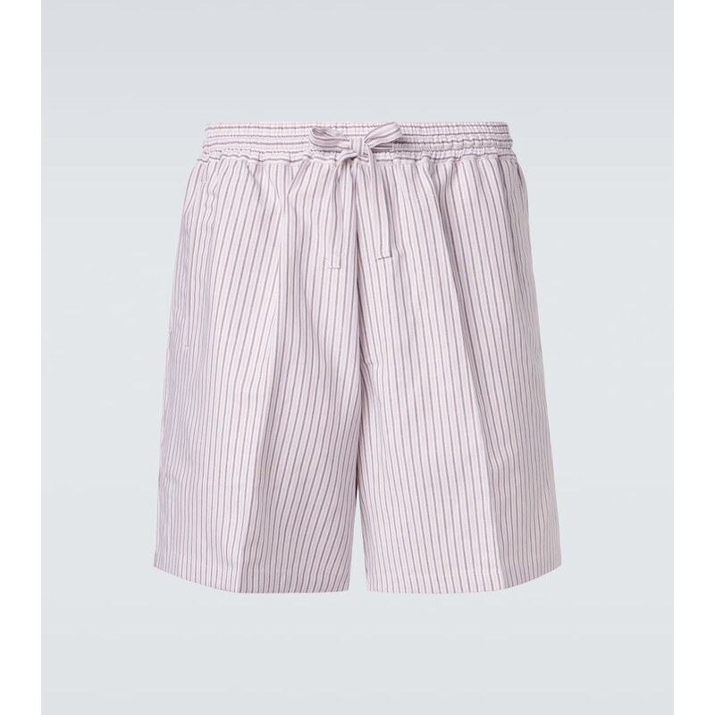 Umit Benan Julian striped cotton and silk shorts