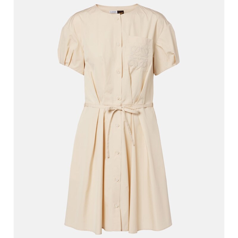 Loewe Paulas Ibiza Anagram cotton poplin shirt dress