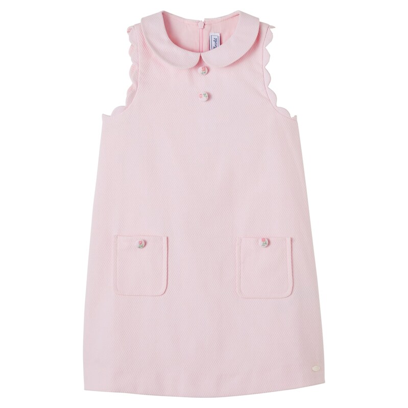 Tartine et Chocolat Scalloped cotton-blend dress