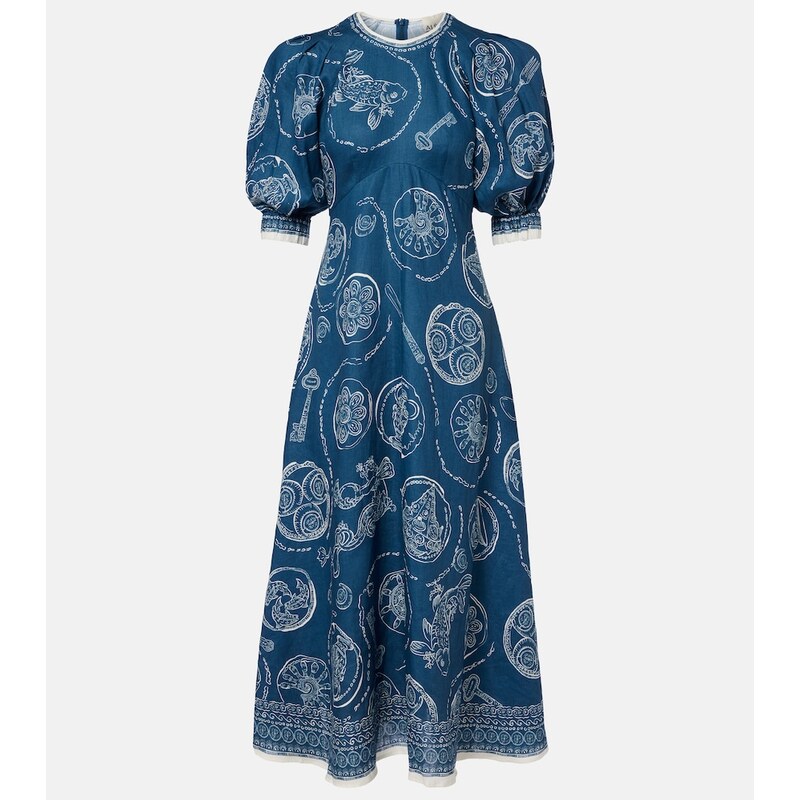 Alemais AlÃmais Lucky printed linen midi dress