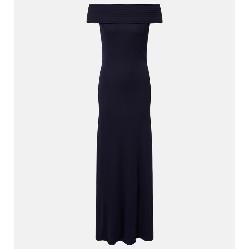 Alaia AlaÃ¯a Off-shoulder jersey maxi dress