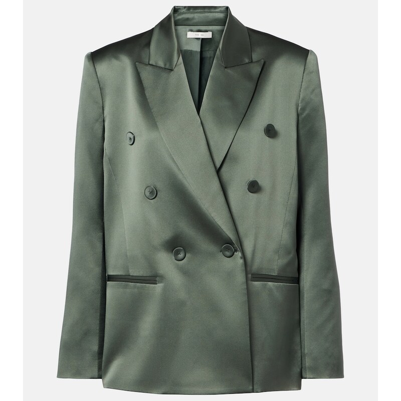 The Sei Double-breasted silk blazer