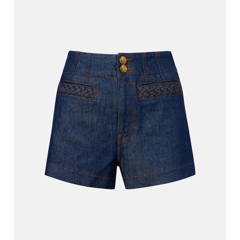 Zimmermann Aster high-rise denim shorts