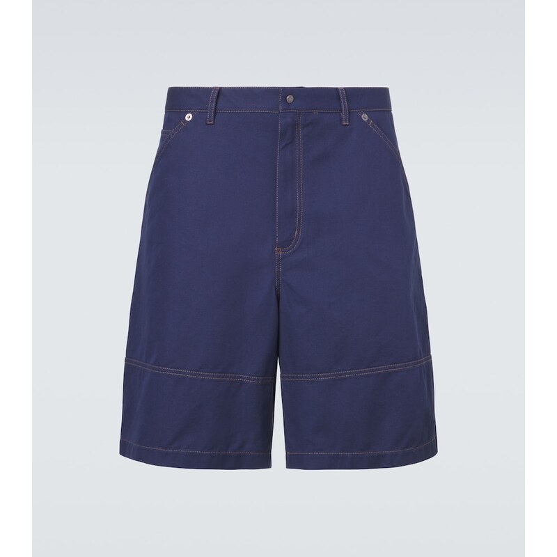 Moncler Cotton and linen gabardine shorts