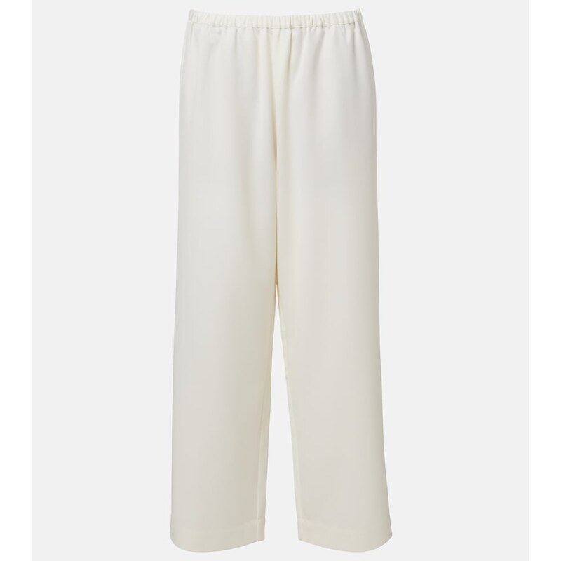 Róhe Wool-blend cropped wide-leg pants