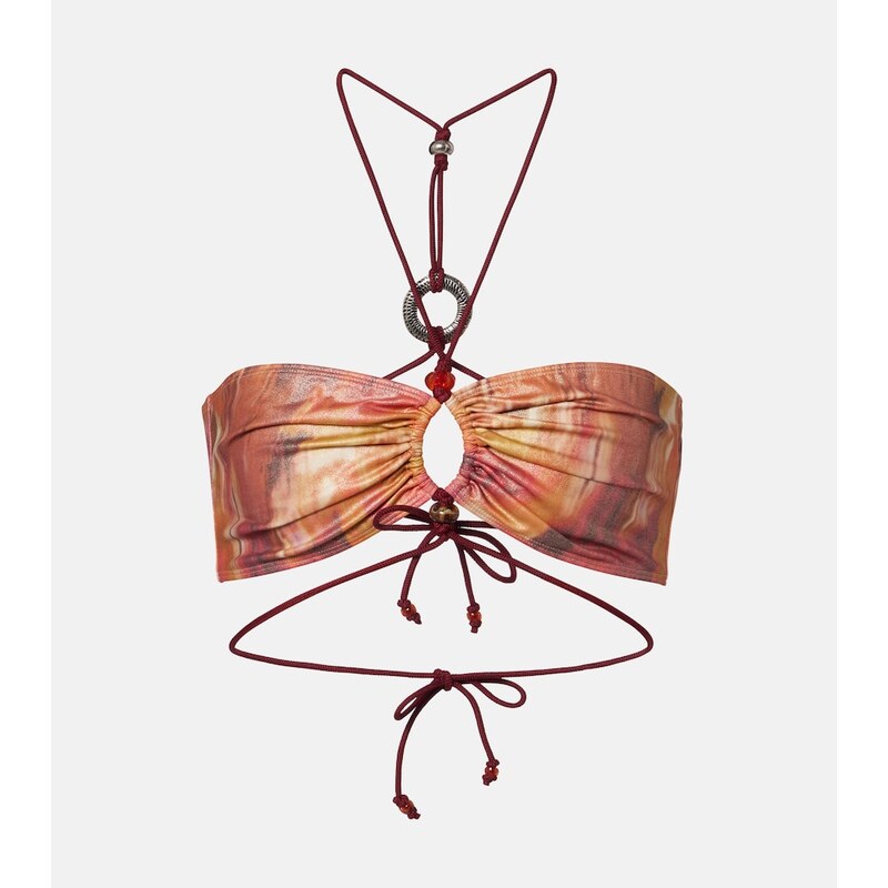 Isabel Marant Analia printed bikini top