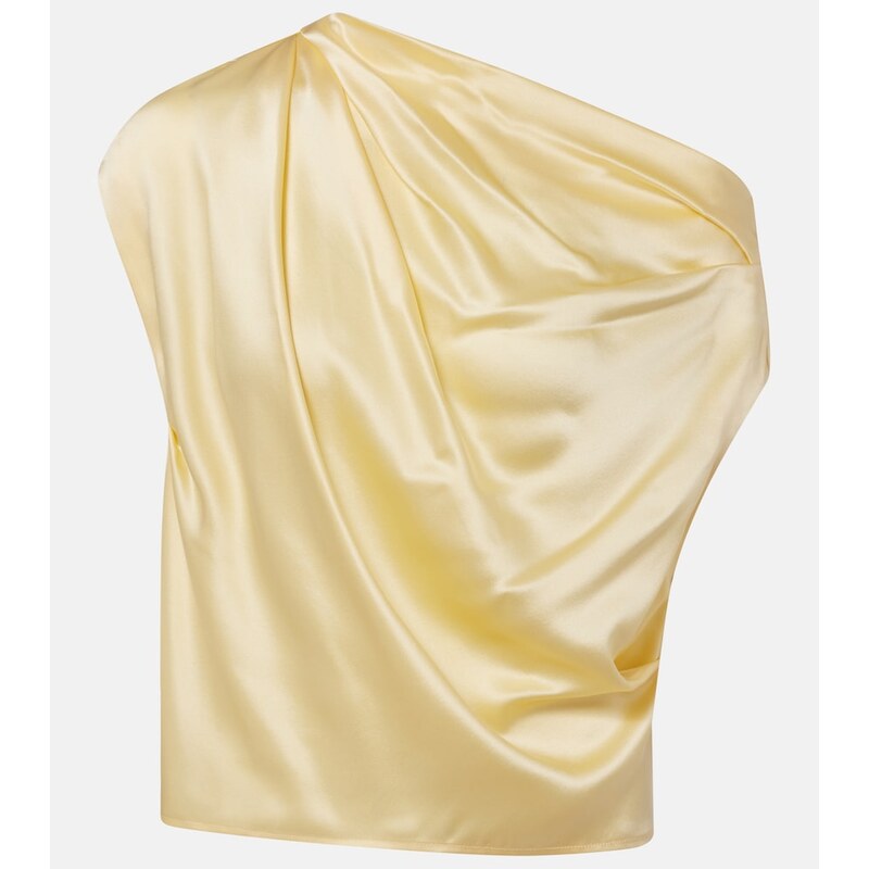 The Sei Draped silk satin top