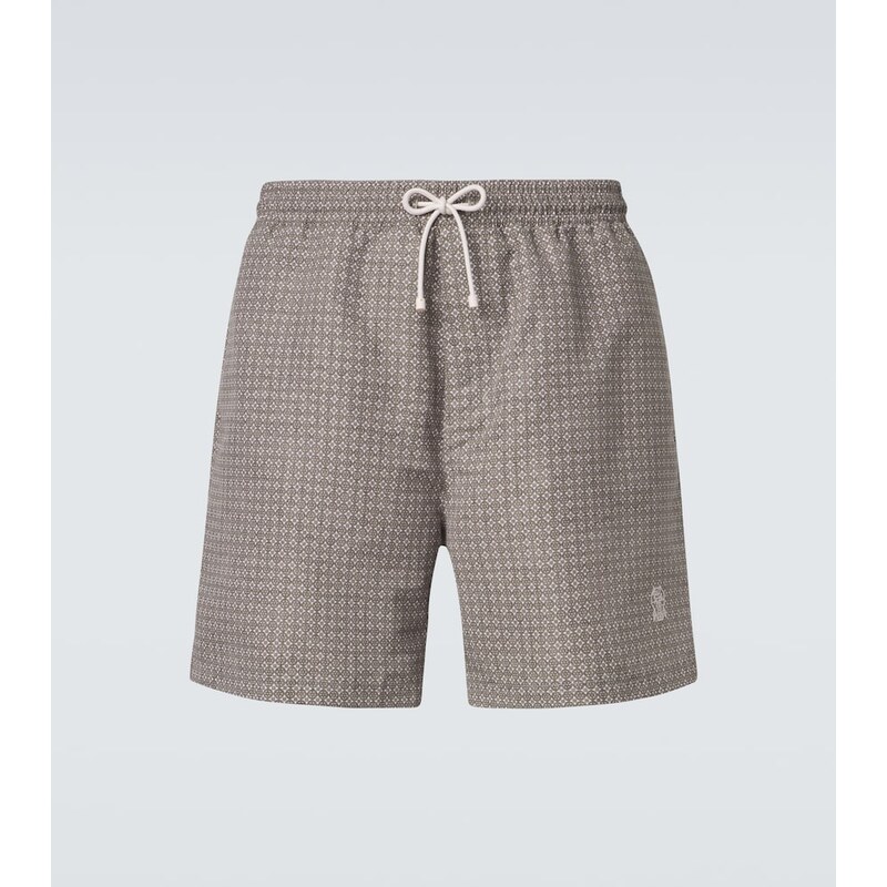 Brunello Cucinelli Logo swim trunks