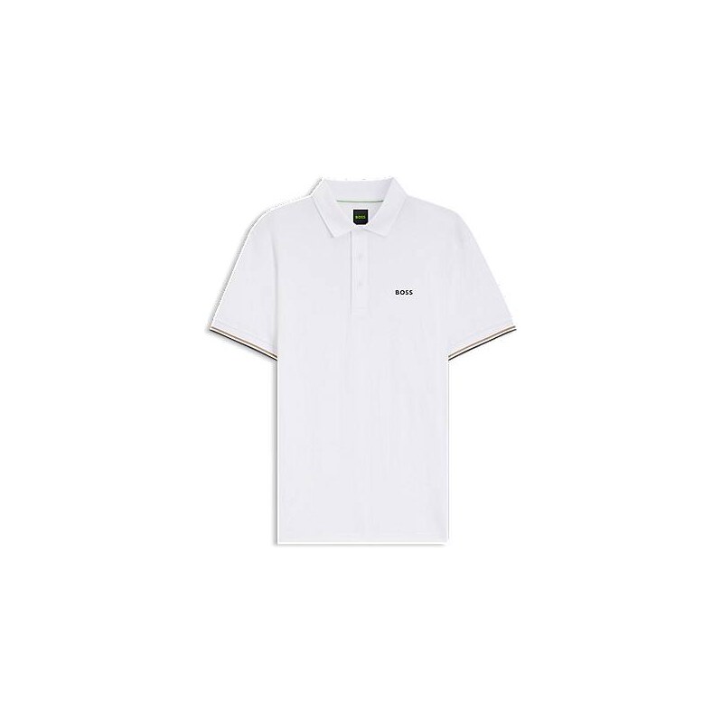 Active Slim-fit polo shirt with embossed tennis-ball pattern 115059918