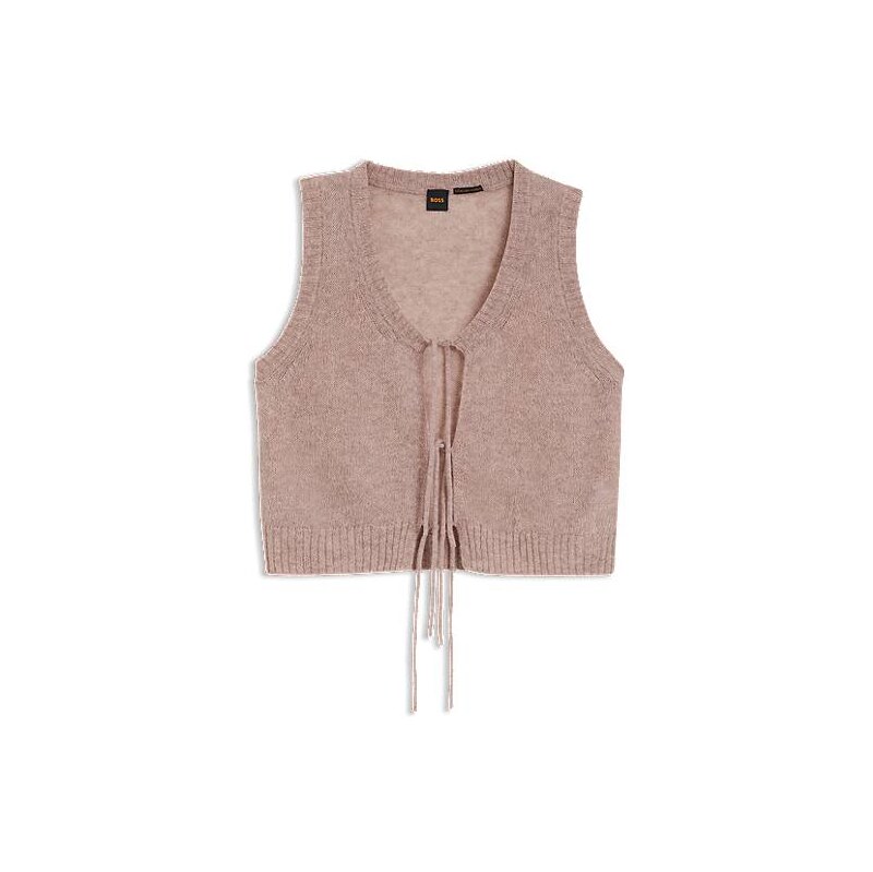 BOSS Tie-front cardigan in Italian yarn 115059925