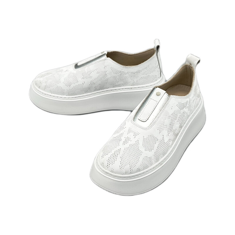 Dámské kožené Slip On tenisky Olivia 101-2842 bílá 115065795