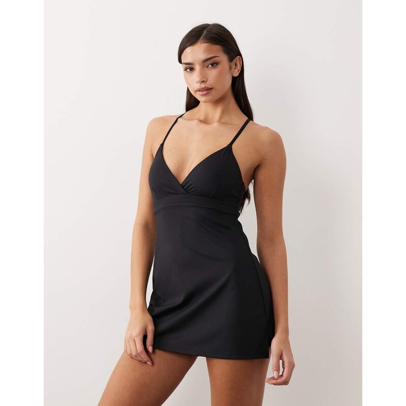 4505 active tennis dress with under short and adjustable straps in 115519956