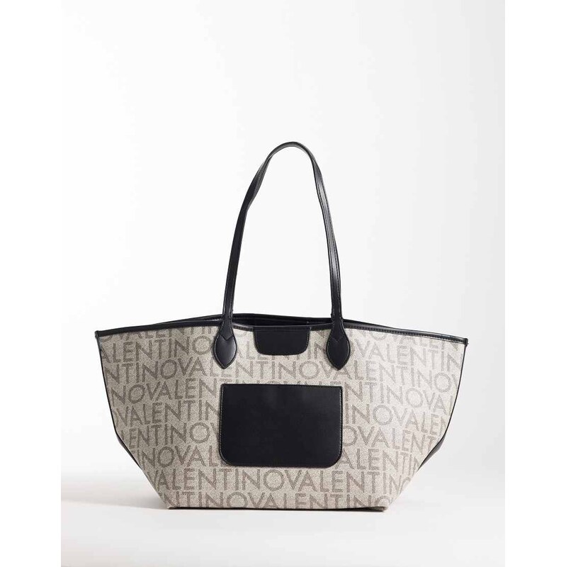 Valentino classic tote bag in black denim