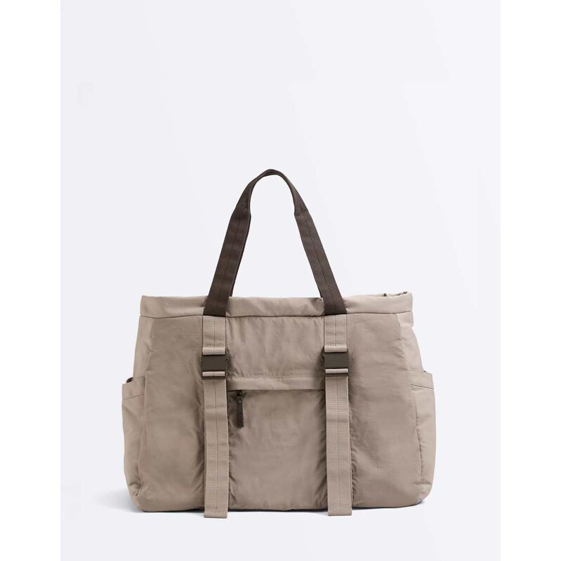 OYSHO Adjustable strap tote bag in mink-Neutral 115071169