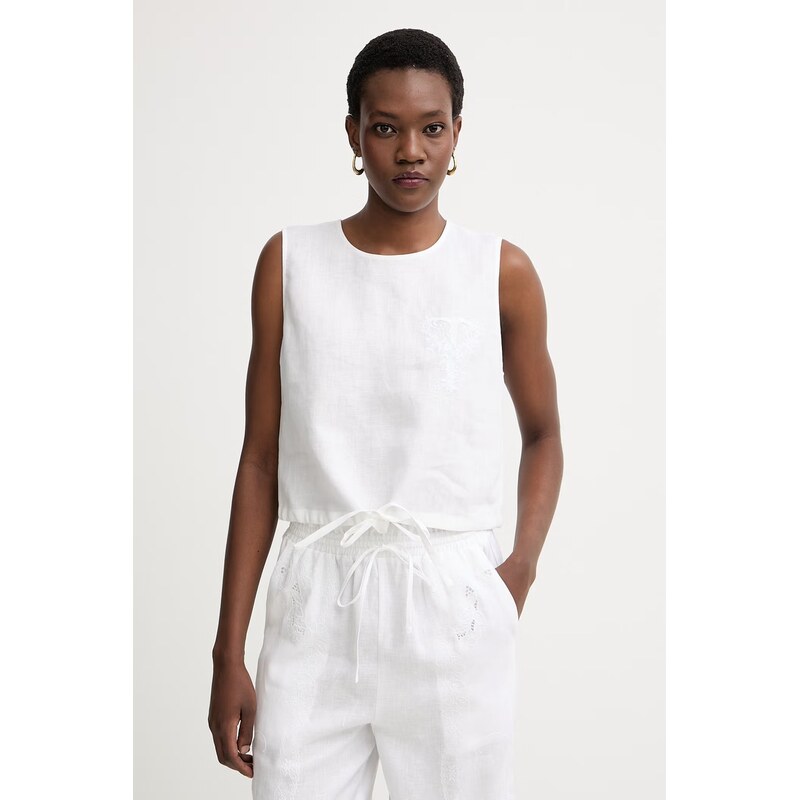 Twinset top dámský lněný 115074708
