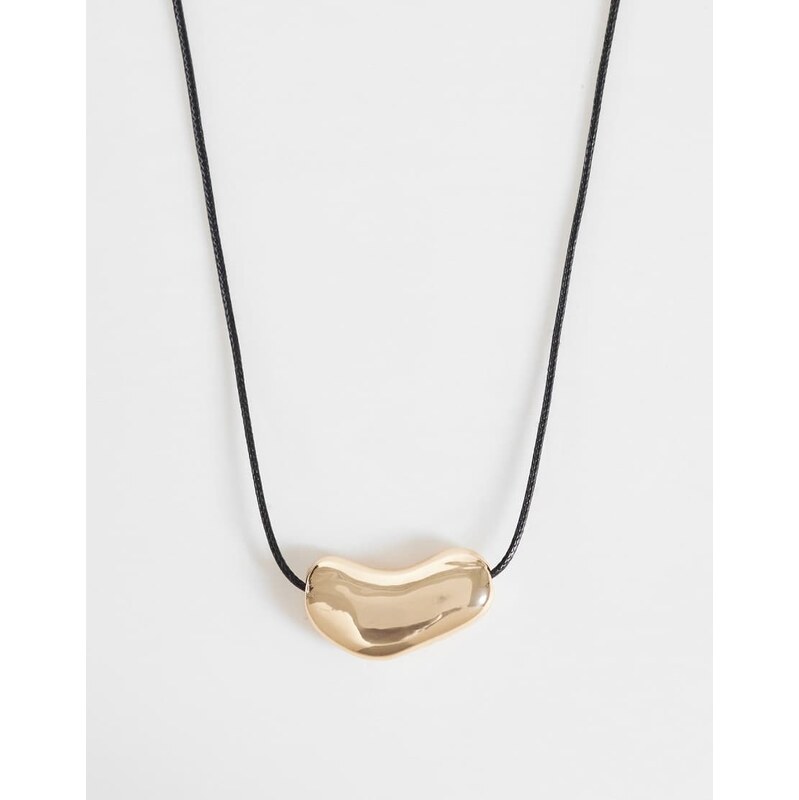 Accessorize pebble cord necklace in gold 115071101