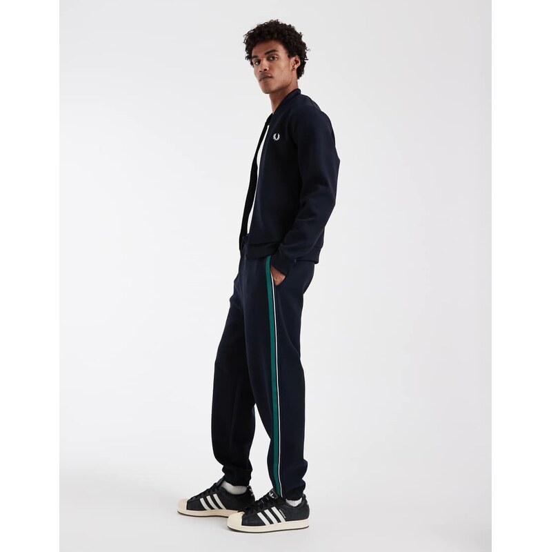 Fred Perry stripe tape co-ord track pant in navy