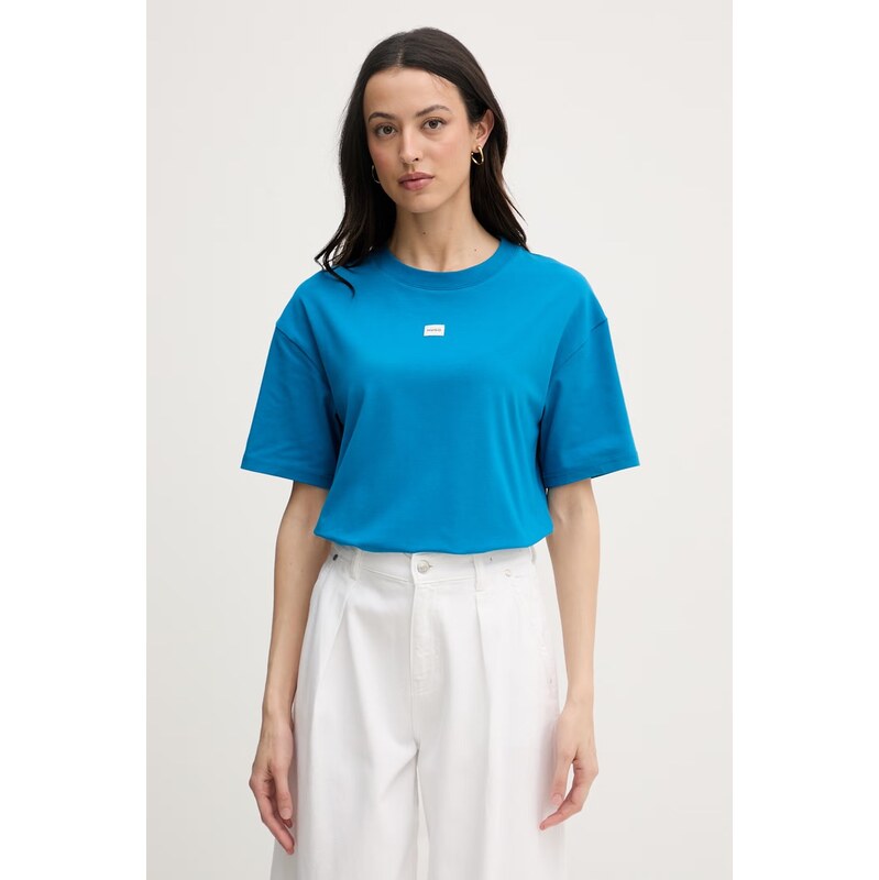HUGO oversize tričko dámské z modalem SIGNATURE_TSHIRT