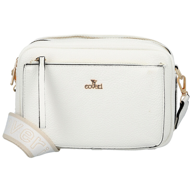 Coveri Stylová dámská koženková crossbody kabelka Aliana, bílá