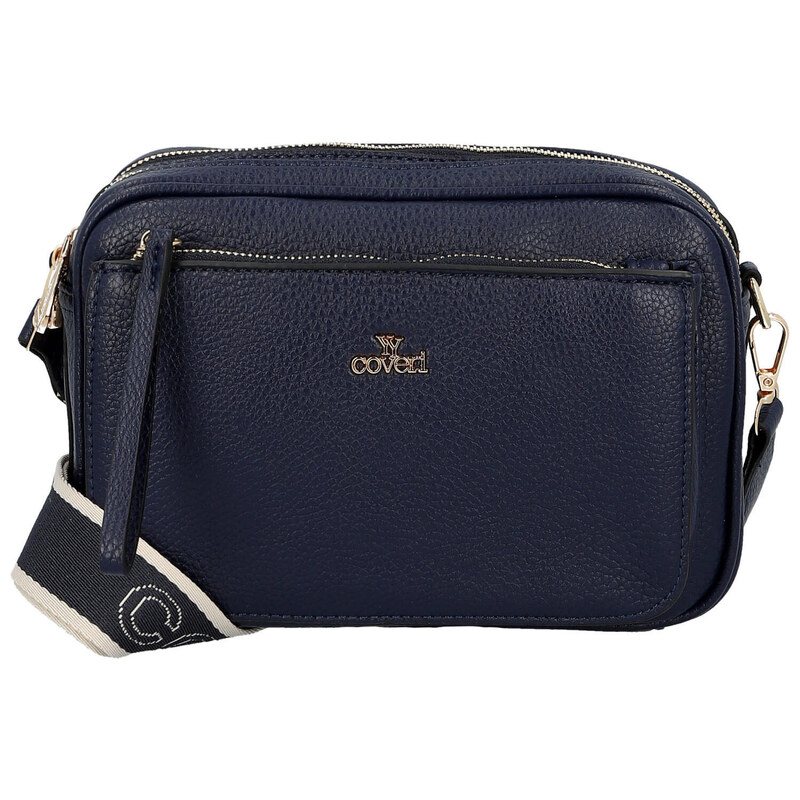 Coveri Stylová dámská koženková crossbody kabelka Aliana, tmavě modrá 115071747