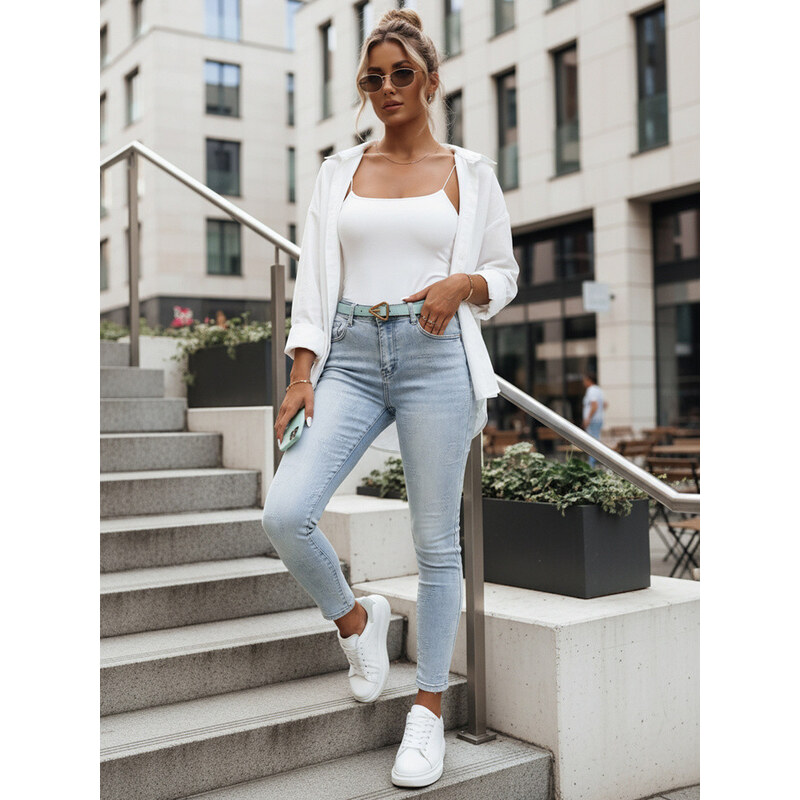 Dámské džínové úzké kalhoty v modrá Dstreet model 21985491 -